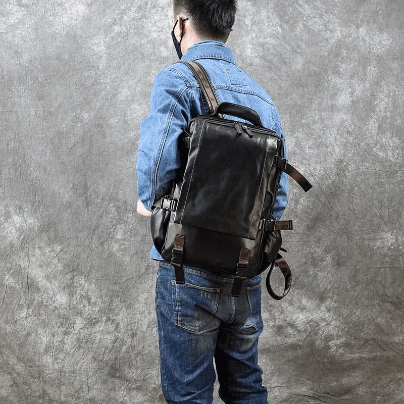 VacationGrabs Unisex Leather Backpacks - Sleek & Stylish