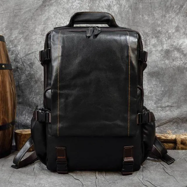 VacationGrabs Unisex Leather Backpacks - Sleek & Stylish