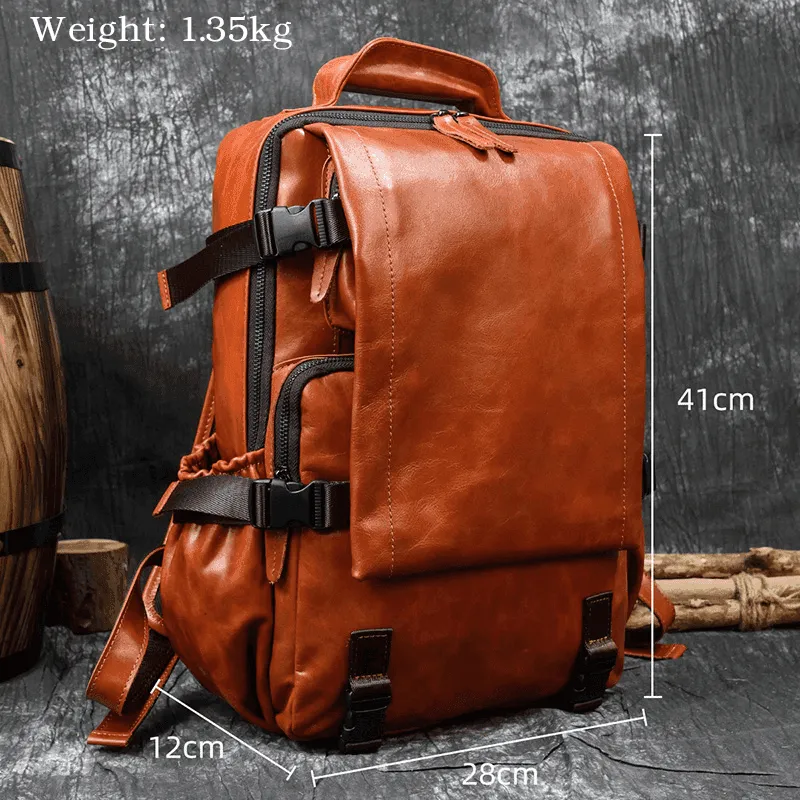 VacationGrabs Unisex Leather Backpacks - Sleek & Stylish