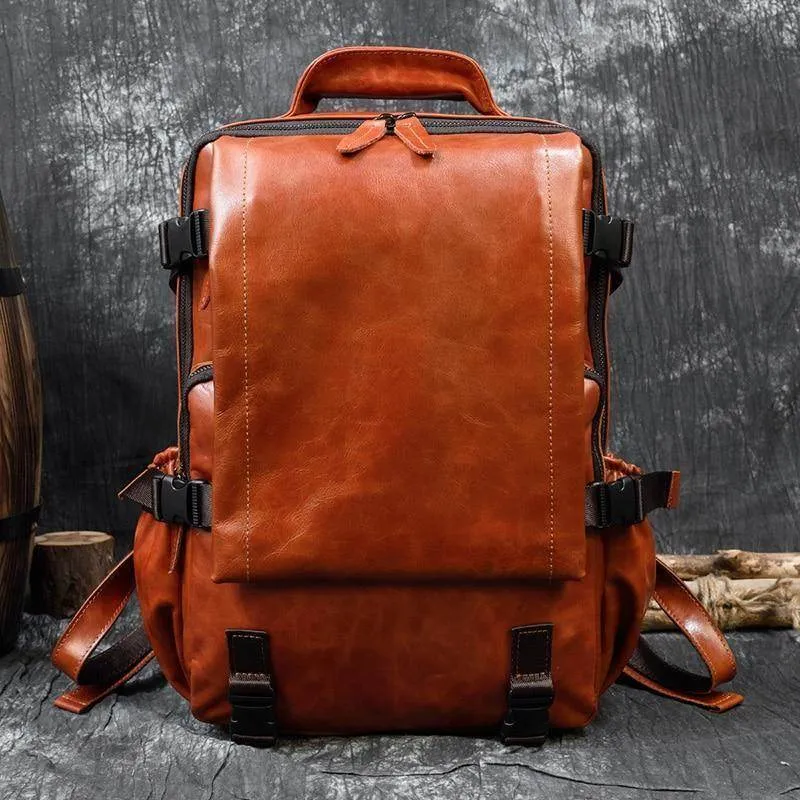 VacationGrabs Unisex Leather Backpacks - Sleek & Stylish