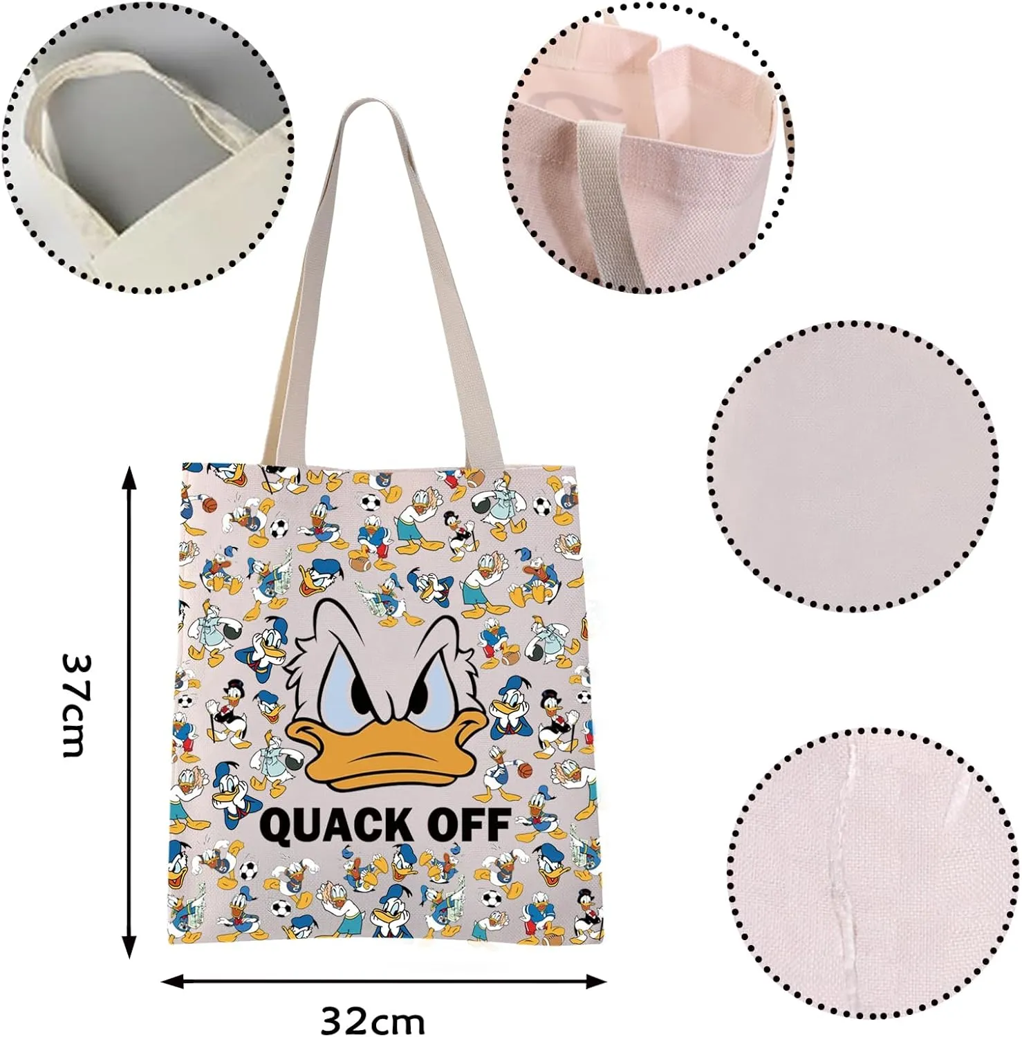 VAMSII Funny Donald Inspired Gift Duck Tote Bag Duck Lover Gift Funny Duck Tote Bag