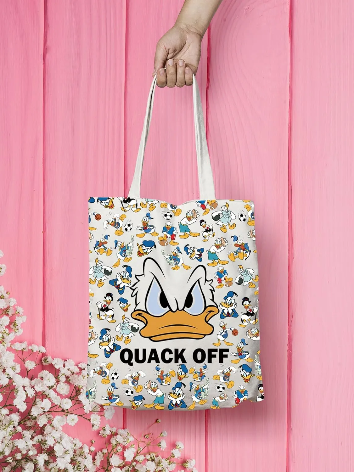VAMSII Funny Donald Inspired Gift Duck Tote Bag Duck Lover Gift Funny Duck Tote Bag