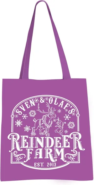 VAMSII Sven & Olaf's Reindeer Farm Tote Bag Sven Olaf's Themed Gift For Frozen Fans (REINDEER FARM tote)
