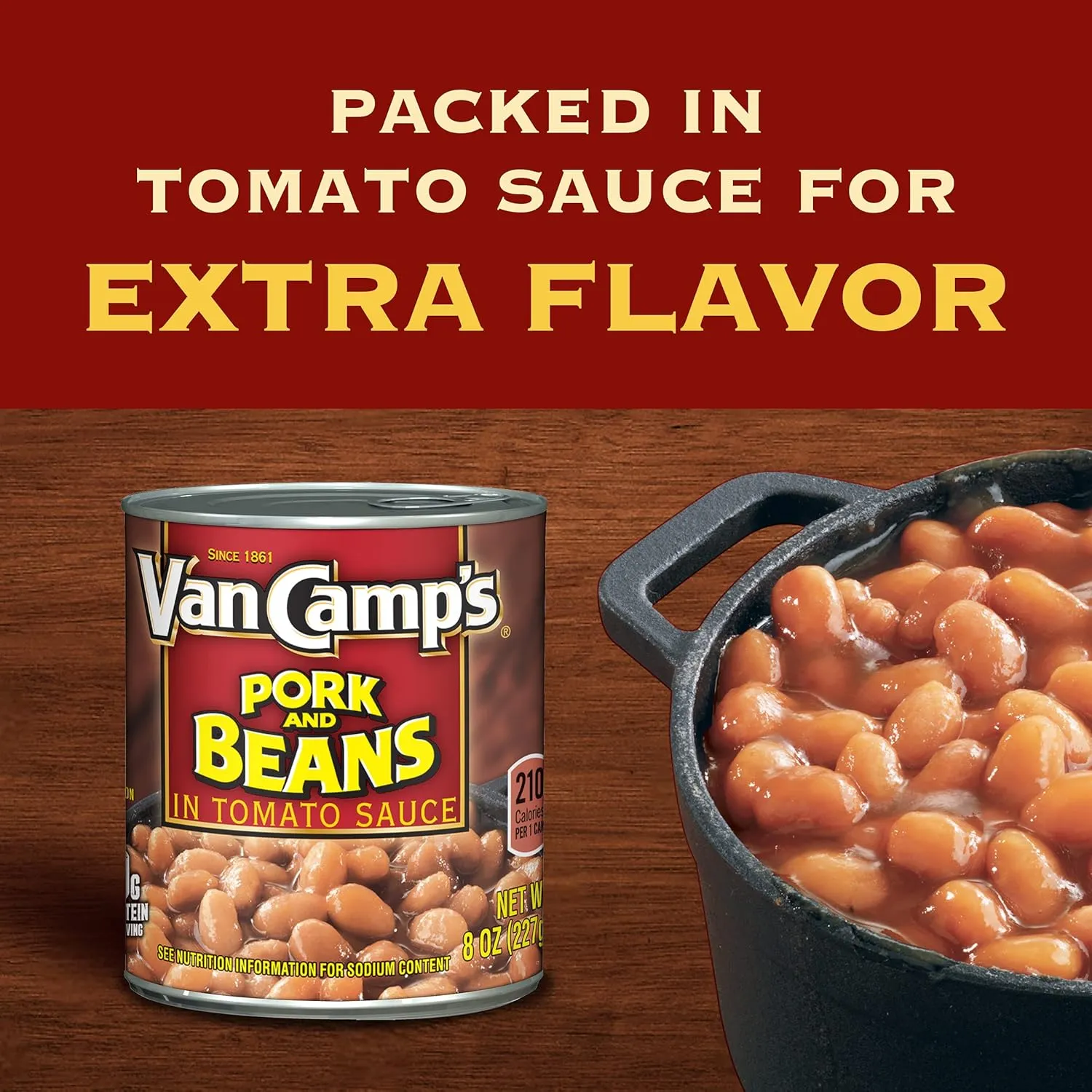 Van Camp's Pork and Beans, Canned Beans, 8 OZ (Pack of 24)