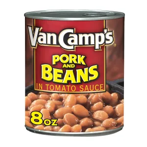 Van Camp's Pork and Beans, Canned Beans, 8 OZ (Pack of 24)