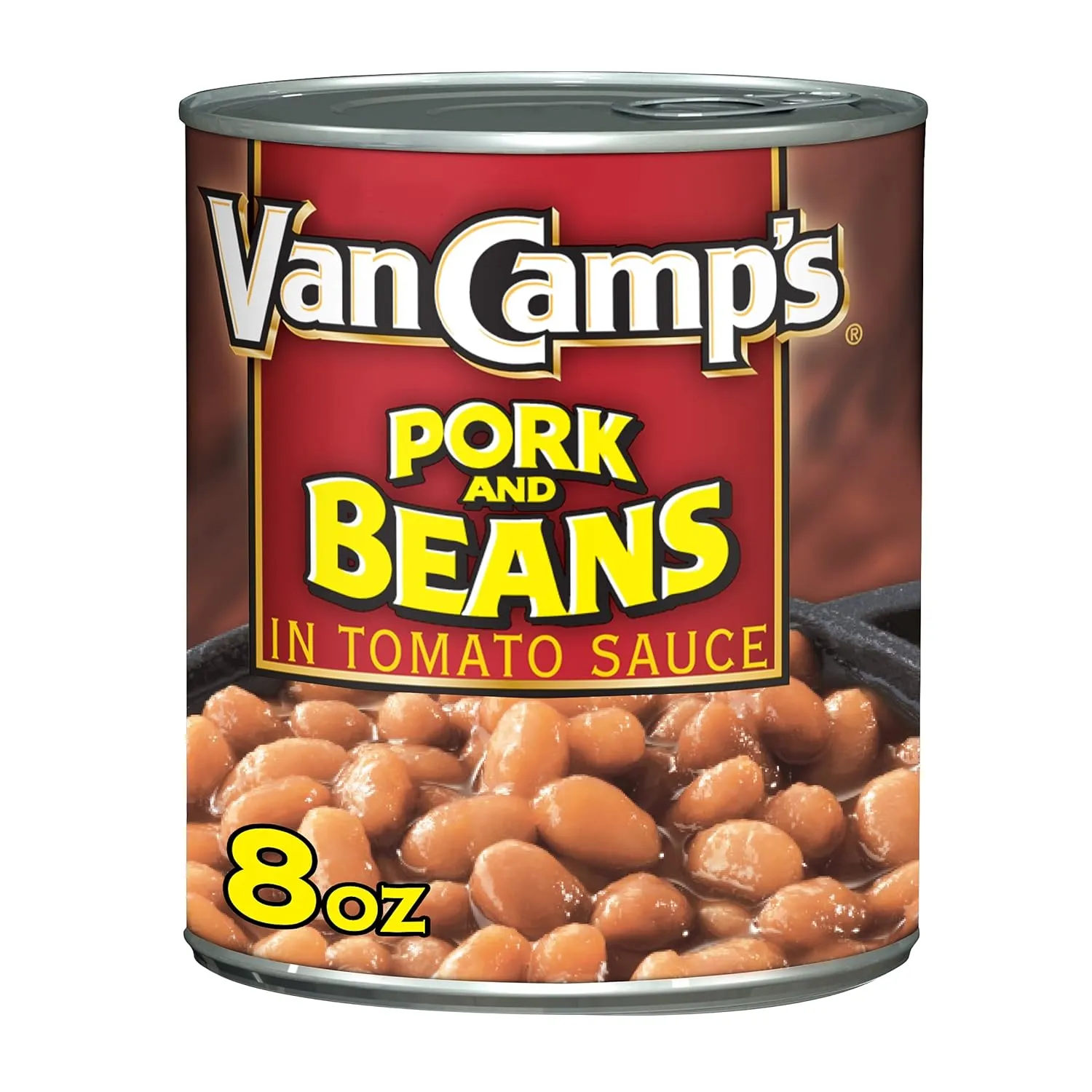 Van Camp's Pork and Beans, Canned Beans, 8 OZ (Pack of 24)