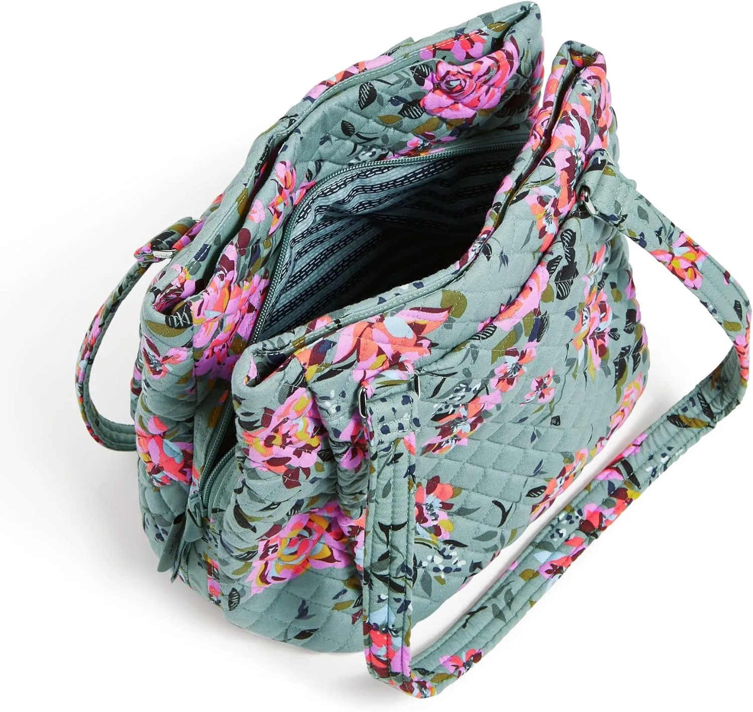 Vera Bradley Women's Cotton Multi-Compartment Shoulder Satchel Purse