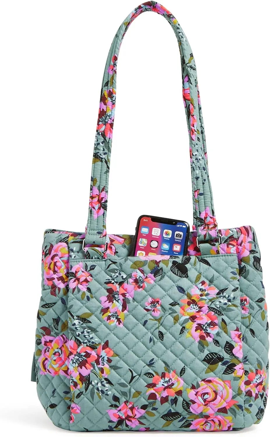 Vera Bradley Women's Cotton Multi-Compartment Shoulder Satchel Purse
