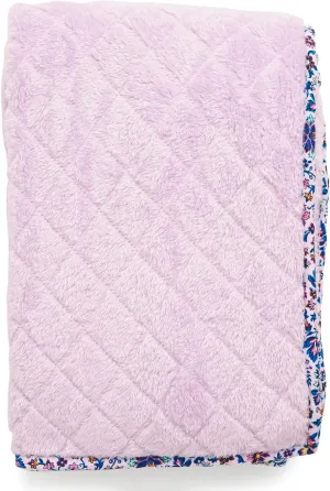 Vera Bradley Women's Fleece Solid Throw Blanket, Cloud Vine Multi, 80 X 50