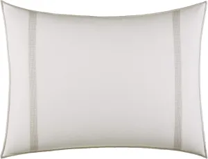 Vera Wang | Pucker Grid Collection | Subtle and Delicate Shaded Stitch Design, Decorative Throw Pillow, Elegant and Modern Style for Bedroom Décor, 15" X 20", White