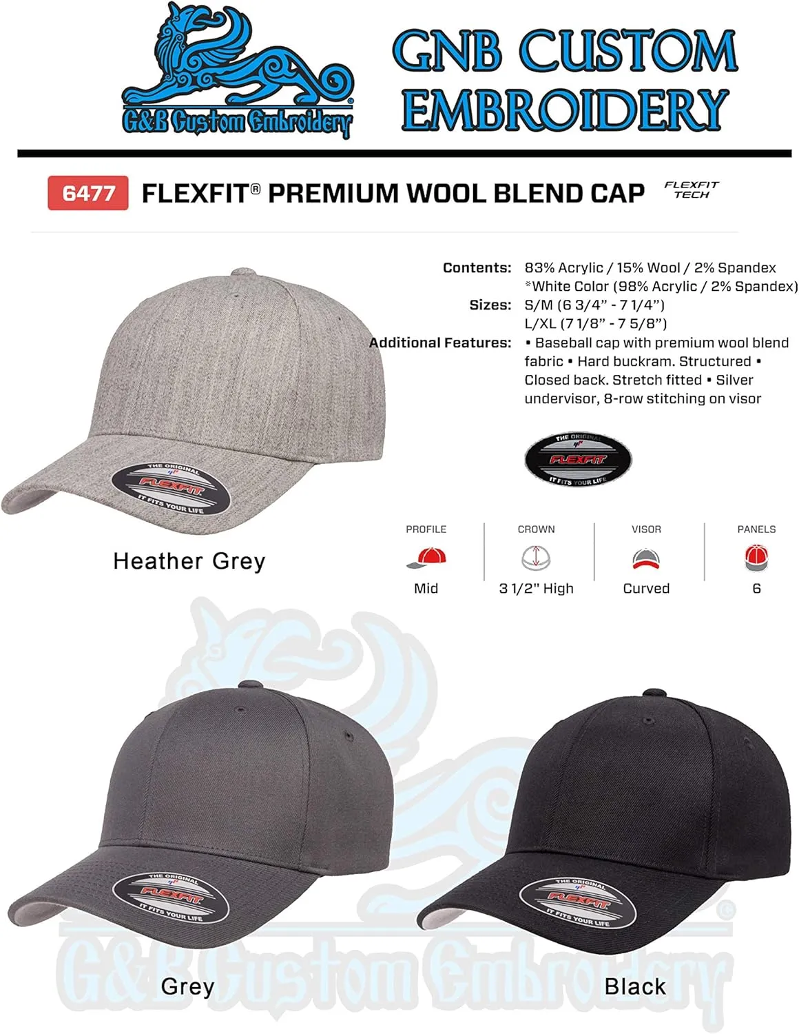 Veteran American Flag Embroidered Flex Fitted Baseball Hat. Custom Embroidered Baseball Cap