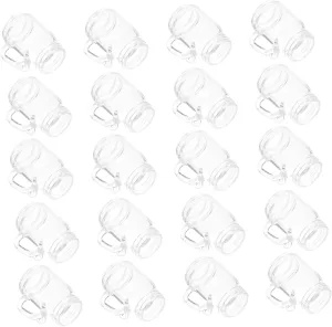 VICASKY 20sets Miniature Beverage Cups for Crafts Cute Keychain Charms for Dollhouse Accessories and Jewelry Making