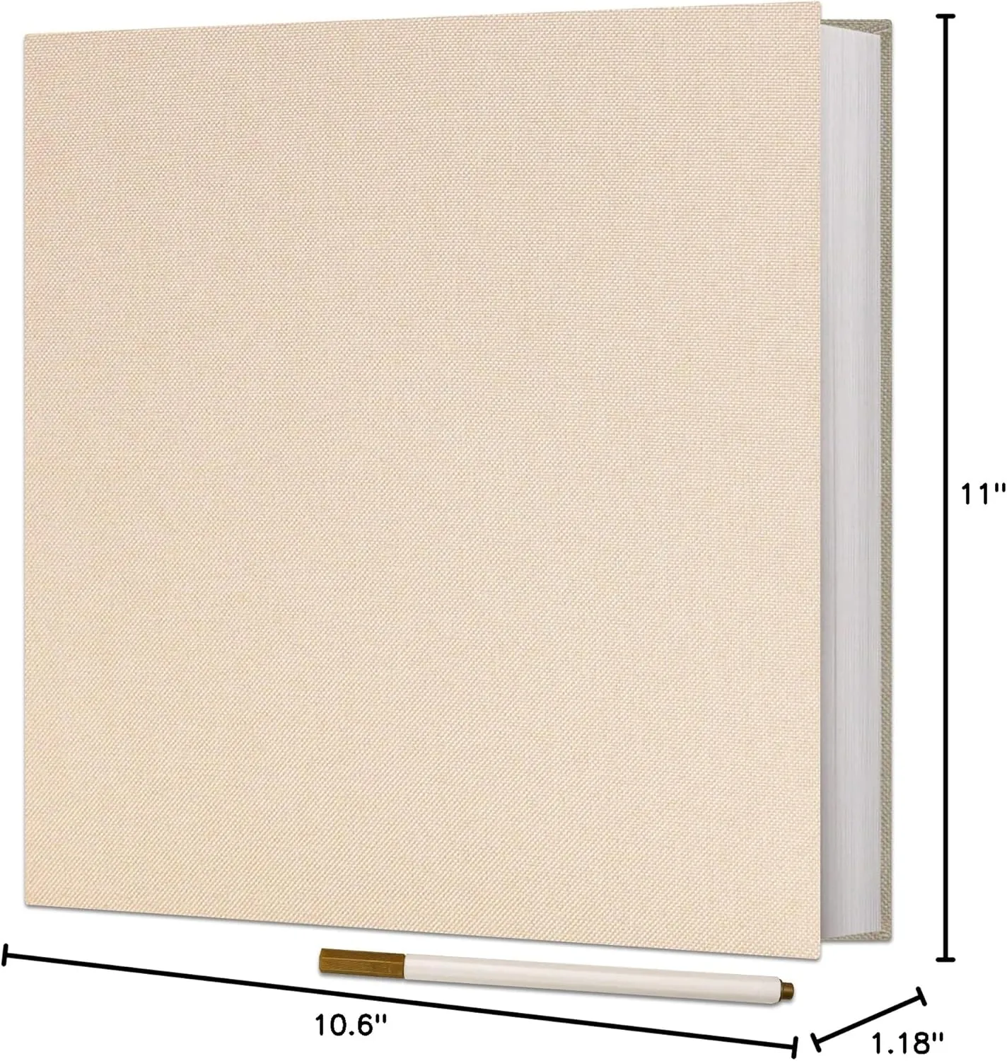 Vienrose Large Photo Album Self Adhesive for 4x6 5x7 8x10 Pictures Scrapbook Album DIY Scrap Book 40 Sticky Pages with A Metallic Pen Beige
