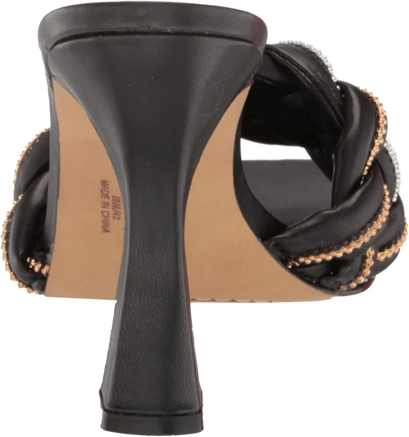 Vince Camuto Women's Rayley Crystal Woven Mule Heeled Sandal