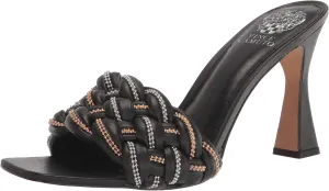 Vince Camuto Women's Rayley Crystal Woven Mule Heeled Sandal
