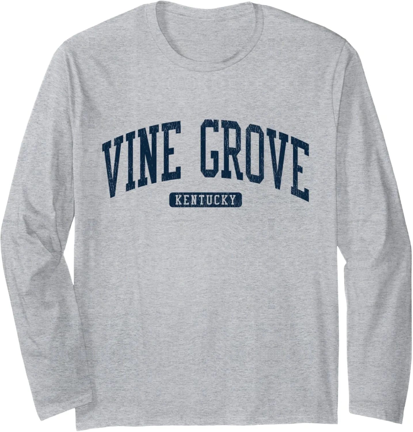 Vine Grove Kentucky KY College University Style Blue Long Sleeve T-Shirt