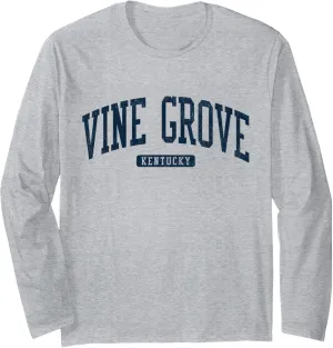 Vine Grove Kentucky KY College University Style Blue Long Sleeve T-Shirt