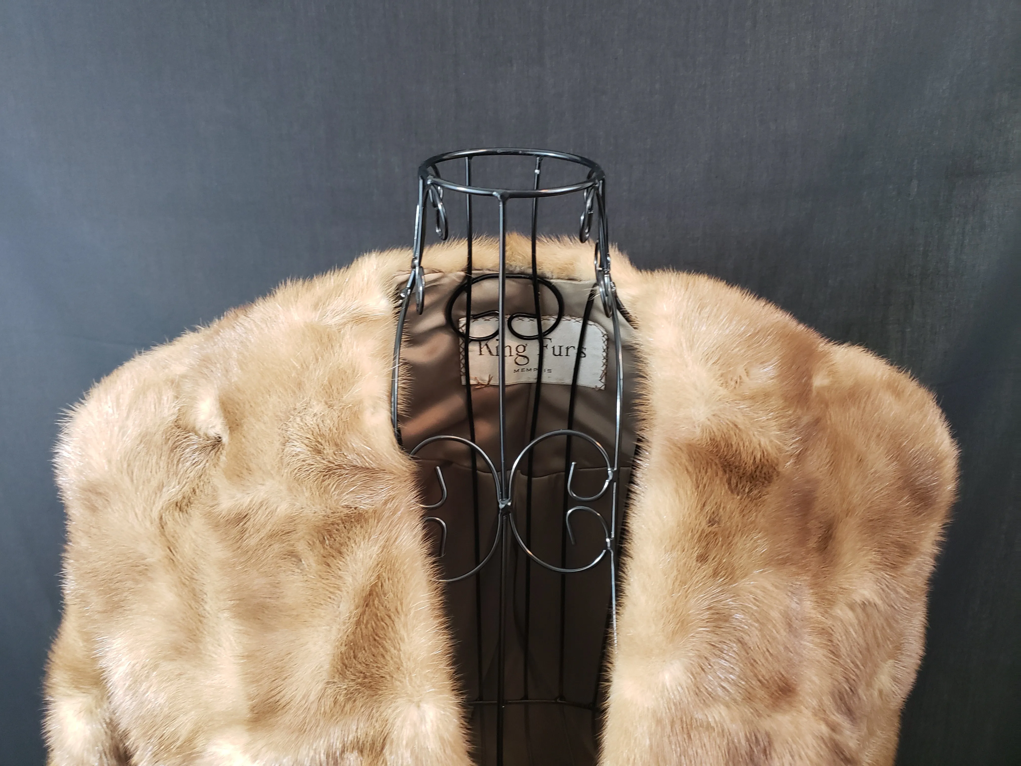Vintage Beige Mink Cape