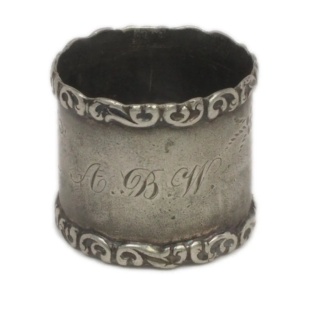 Vintage Merry Wishes Wishbone Silver Plate Napkin Ring