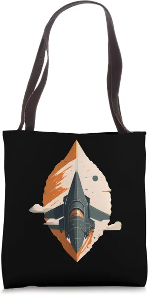 Vintage Spaceship Space Lover Retro Spacecraft Science Tote Bag