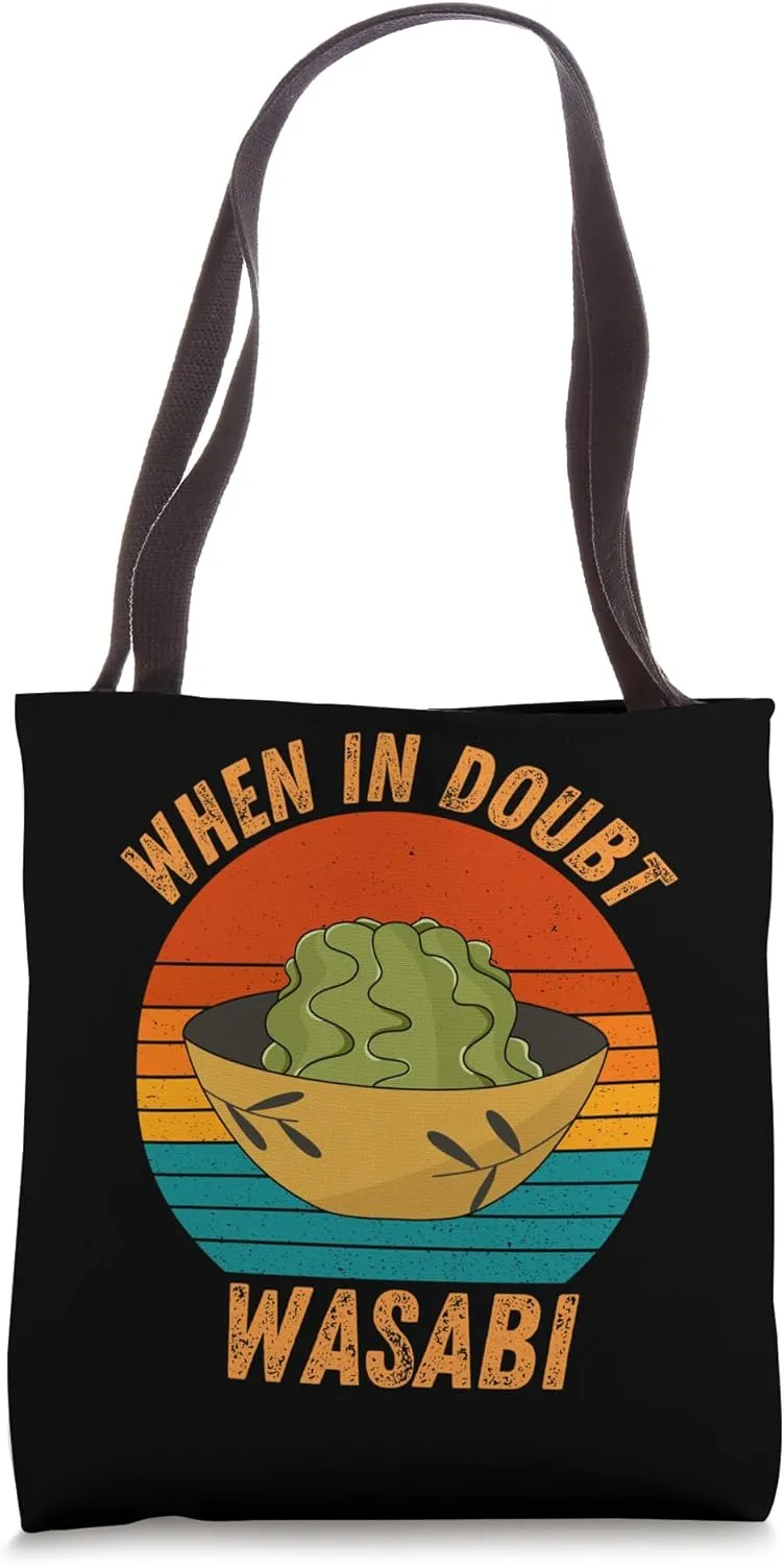 Vintage Wasabi When In Doubt Wasabi Retro Food Lover Tote Bag