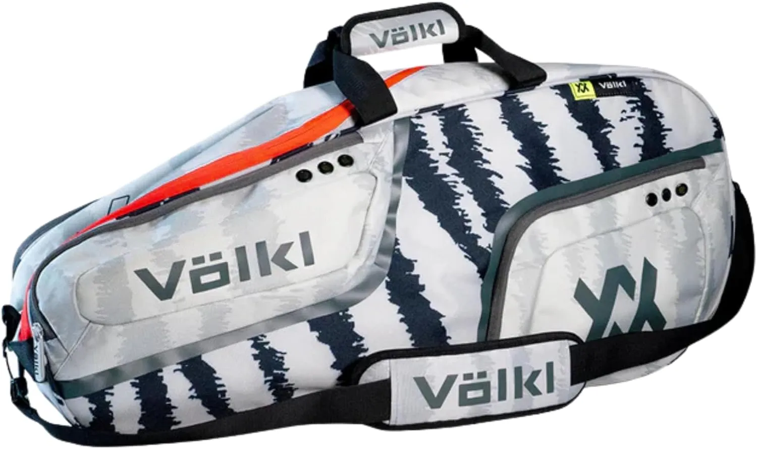 Volkl Zebra Pro Tennis Racket Bag, Black, White, 79cm x 35.5cm x 15cm