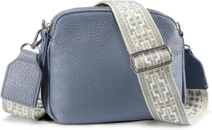 VONAL Leather Crossbody Purse for Women Triple Pockets Designed Shoulder Bag