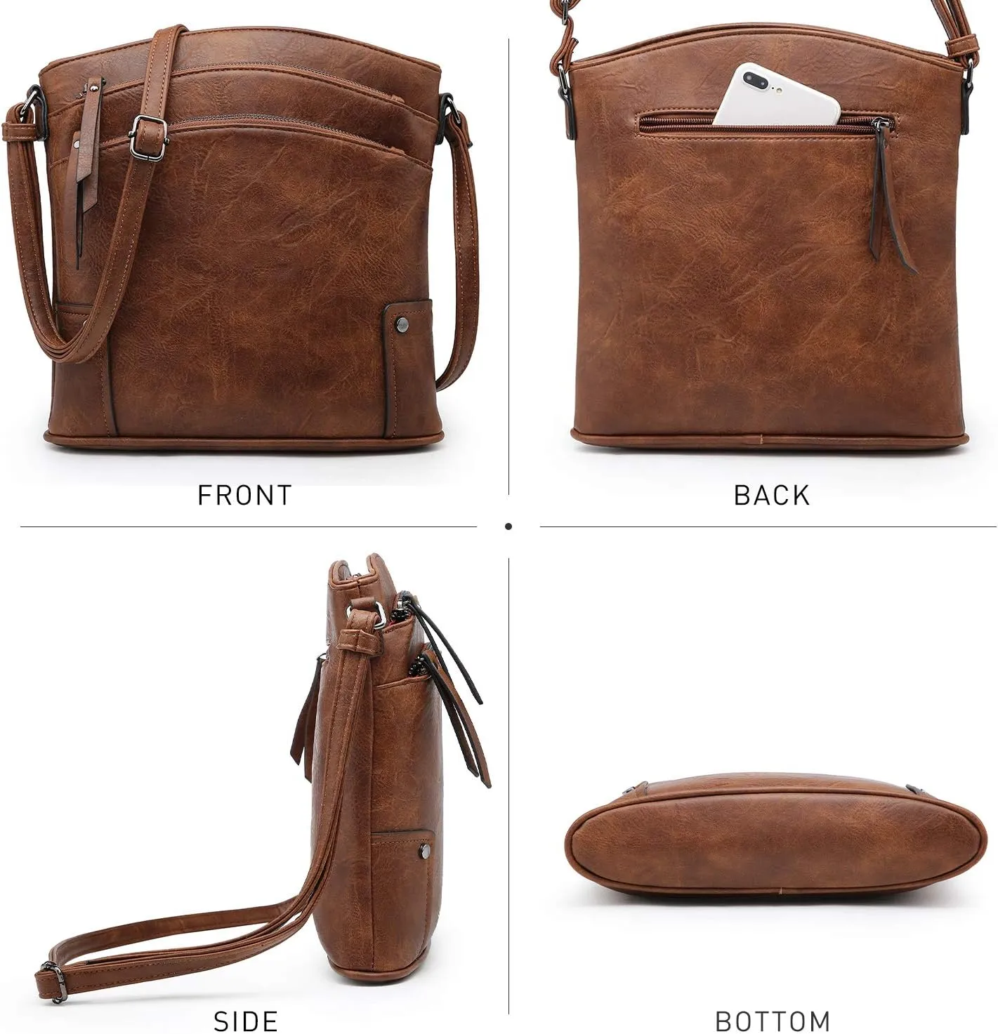VONMAY Crossbody Bags for Women Purses Handbags Multi Pockets Shoulder Bag with Adjustable Strap