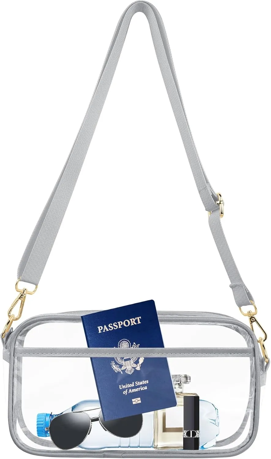 VOROLO Clear Crossbody Bag Stadium Approved See Through Purse Handbag,Small See Through Purse Handbag