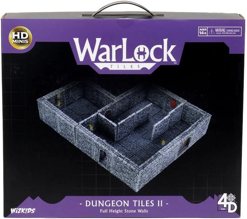 Warlock Tiles: Base Set – Dungeon Tiles II Full Height Stone Walls