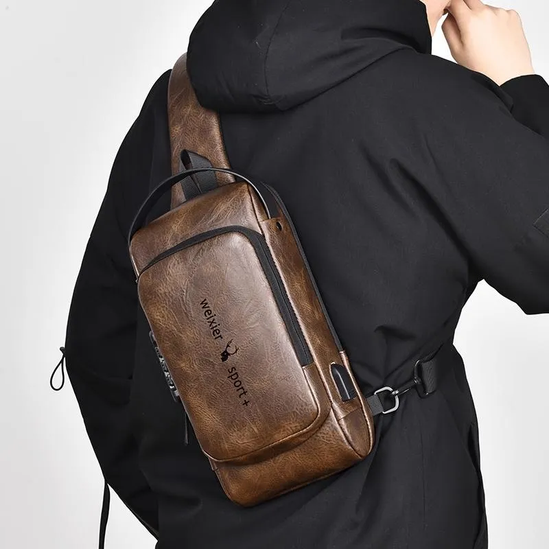 Waterproof Anti Theft Crossbody Backpack For Men