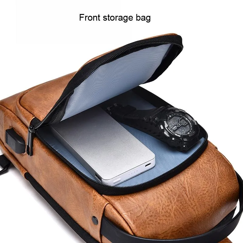 Waterproof Anti Theft Crossbody Backpack For Men