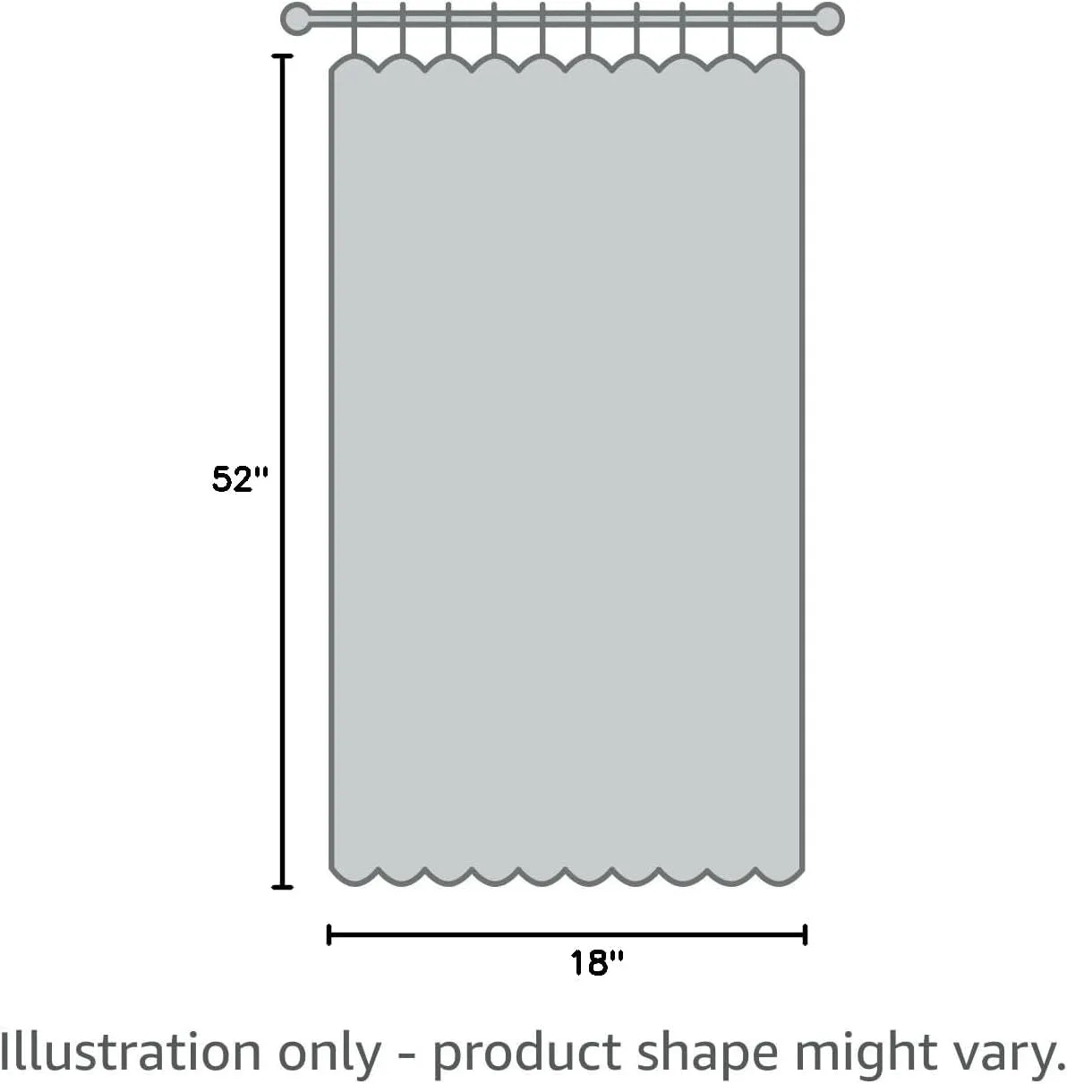 Waverly Stencil Vine Short Curtain Valance Tab Top Window Curtains for Kitchen or Bathroom, 52" x 18", Spa