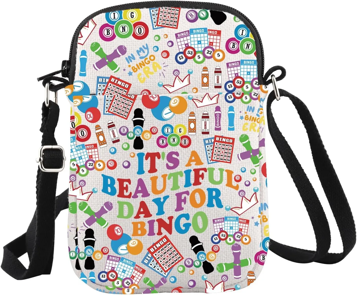 WCGXKO Bingo Gifts For Women Bingo Game Gift It's A Beautiful Day For Bingo Crossbody Bag Bingo Lovers Gift