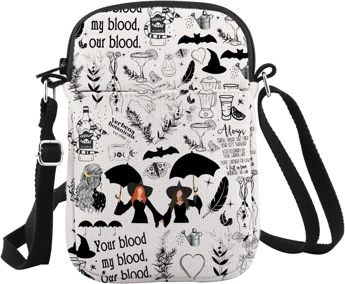 WCGXKO Magic TV Show Inspired Crossbody Bag Halloween Magic Witch Fans Gift