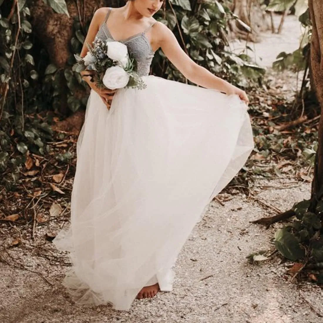 WDPL Wedding Planning A-line Maxi Long Tulle Skirt for Women Foor Length Evening Party Skirts