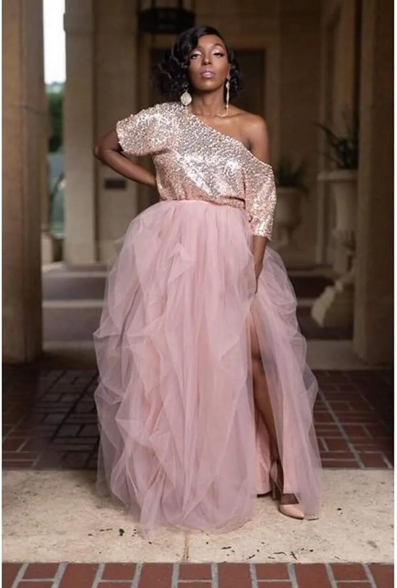 WDPL Wedding Planning Women's Long Maxi Tulle Special Occasion Bustle Night Out Skirt