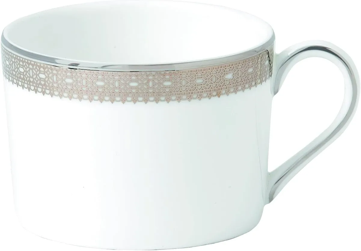 Wedgwood Vera Wong Vera Lace Platinum Tea Cup & Saucer, Wedding Gift Gift 1053468