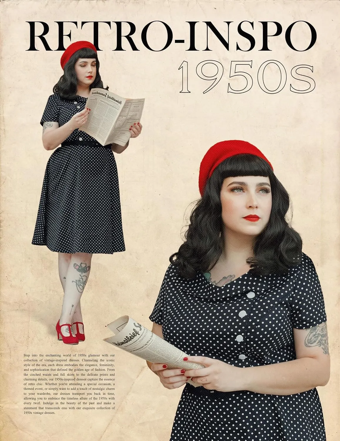 Wedtrend Women's 1950s Vintage Audrey Hepburn Style Cocktail Swing Dresses