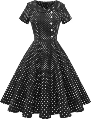 Wedtrend Women's 1950s Vintage Audrey Hepburn Style Cocktail Swing Dresses