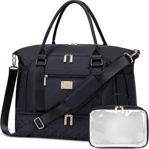 Weitars Gym Duffel Bag - Women's Travel Weekender with Shoes Compartment & Wet Pocket - Large Carry On