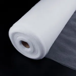 White Tulle Fabric 54 inch x 40 Yards (120ft) Draping Mesh Tulle Bolt for Wedding, Party Decorations, Garden Netting, Table Runner, Craft Supplies