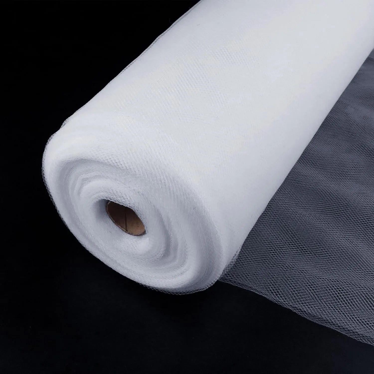 White Tulle Fabric 54 inch x 40 Yards (120ft) Draping Mesh Tulle Bolt for Wedding, Party Decorations, Garden Netting, Table Runner, Craft Supplies