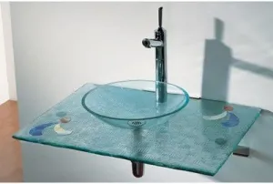 Whitehaus Collection WHCRFS New Generation Bathroom Sink Sink Finish: Transparent, Size: 30"