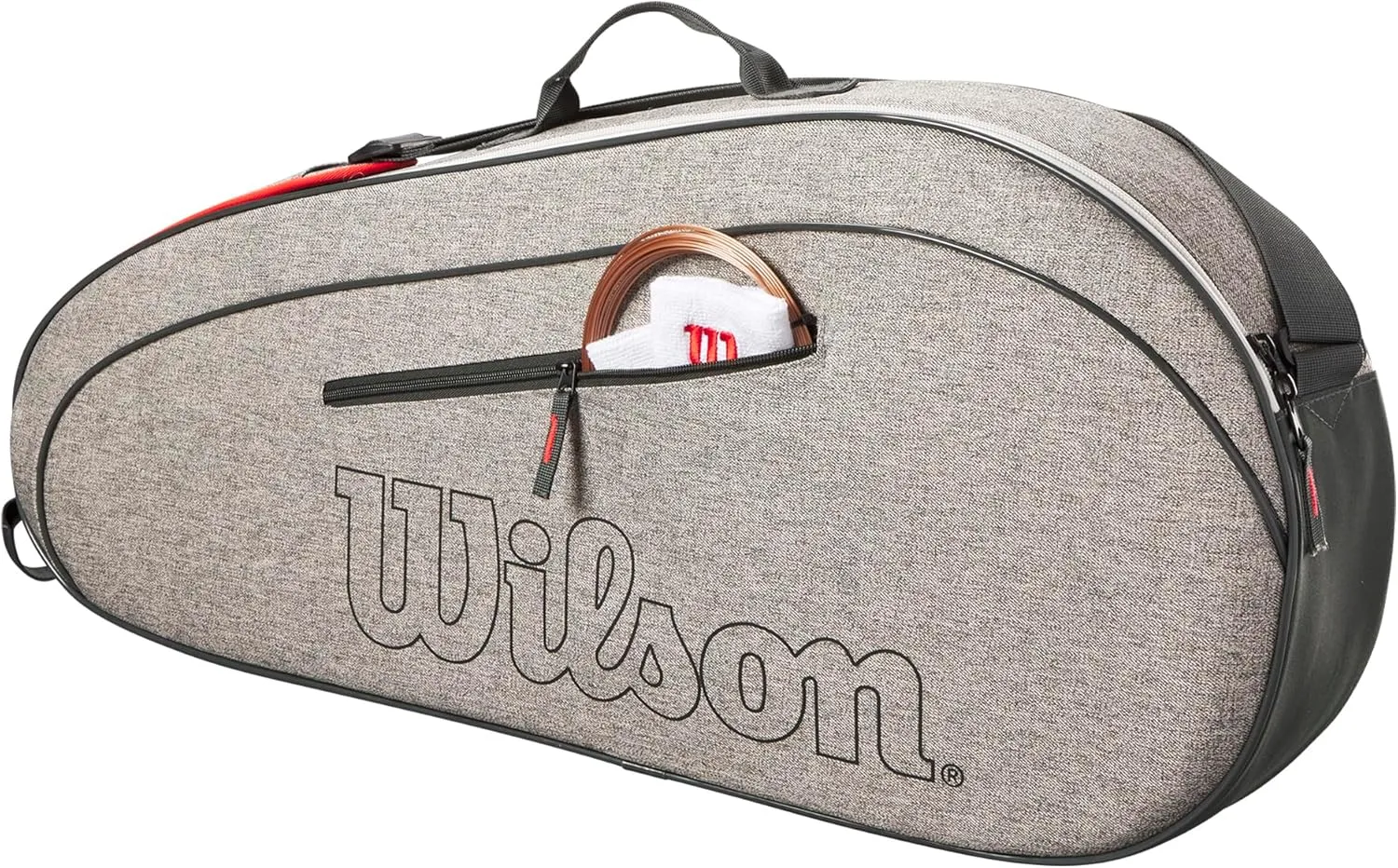 WILSON Team Tennis Racket Bag - Heather Green and Heather Grey