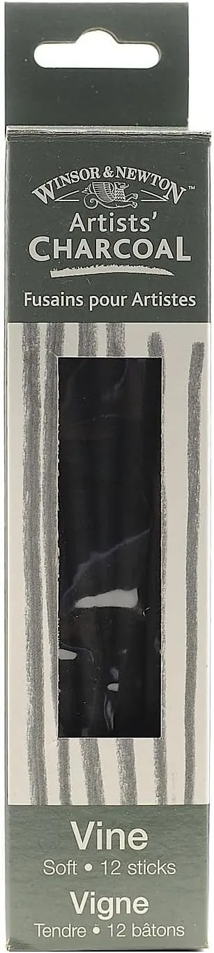 Winsor & Newton Artists' Charcoal Vine Soft Box of 12 [Pack of 2 ]