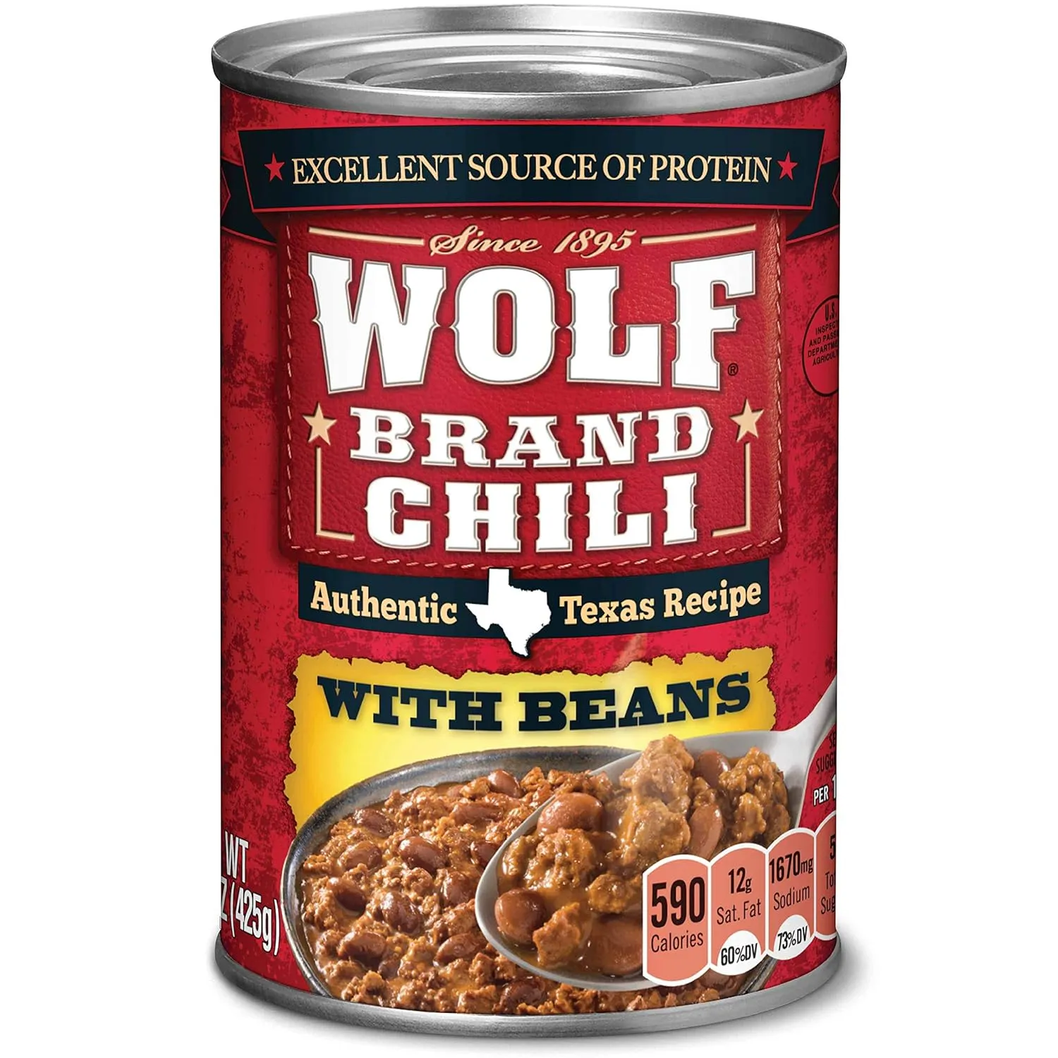 Wolf Brand Chili with Beans, 15 Ounce (Pack of 12)