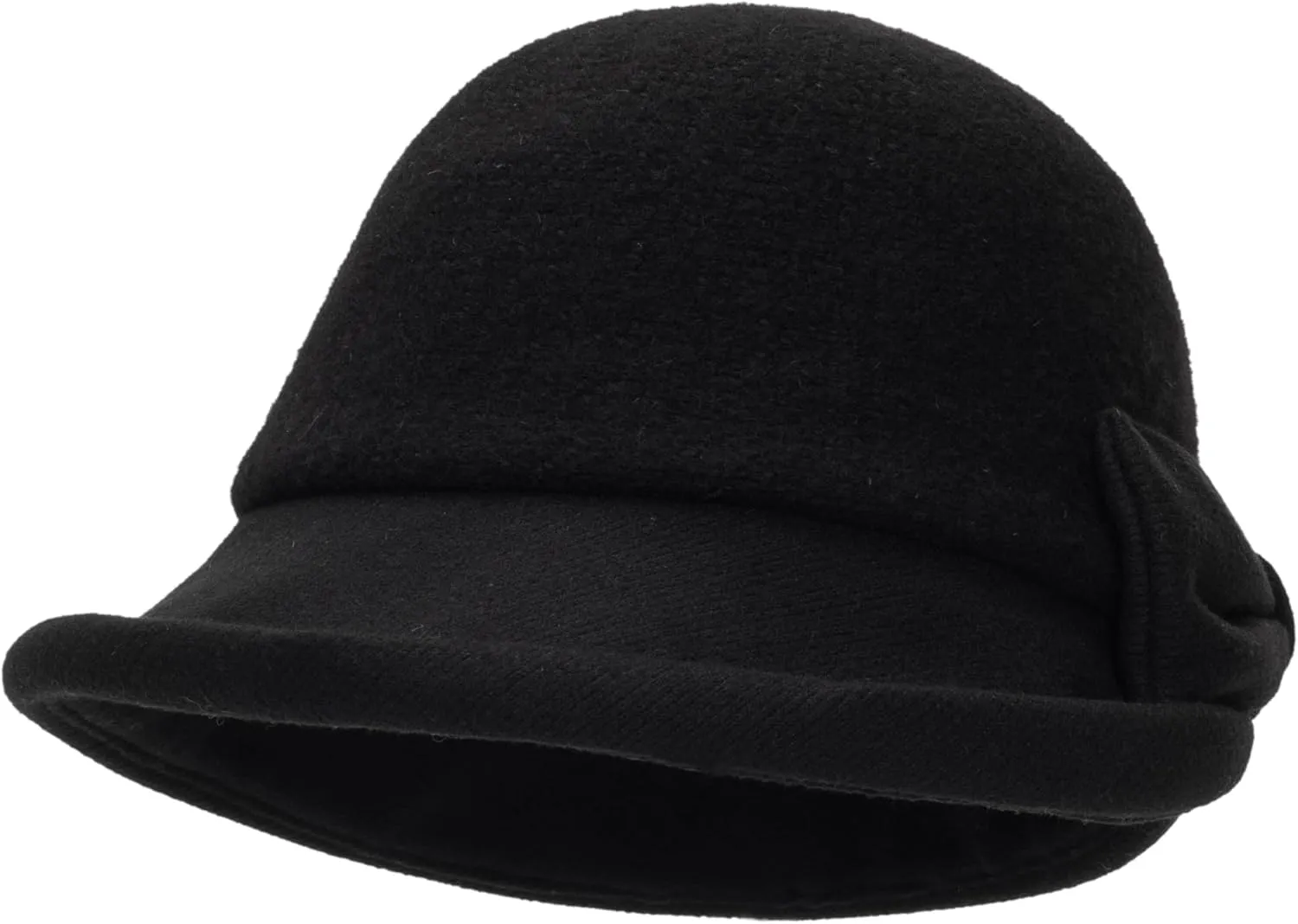 Women Vintage Cloche Church-Hat - 1920s Crushable Winter Wool Felt Bowler Bucket Hat