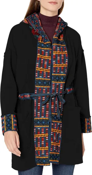 Women's Cotton Embroidered Hooded Coat