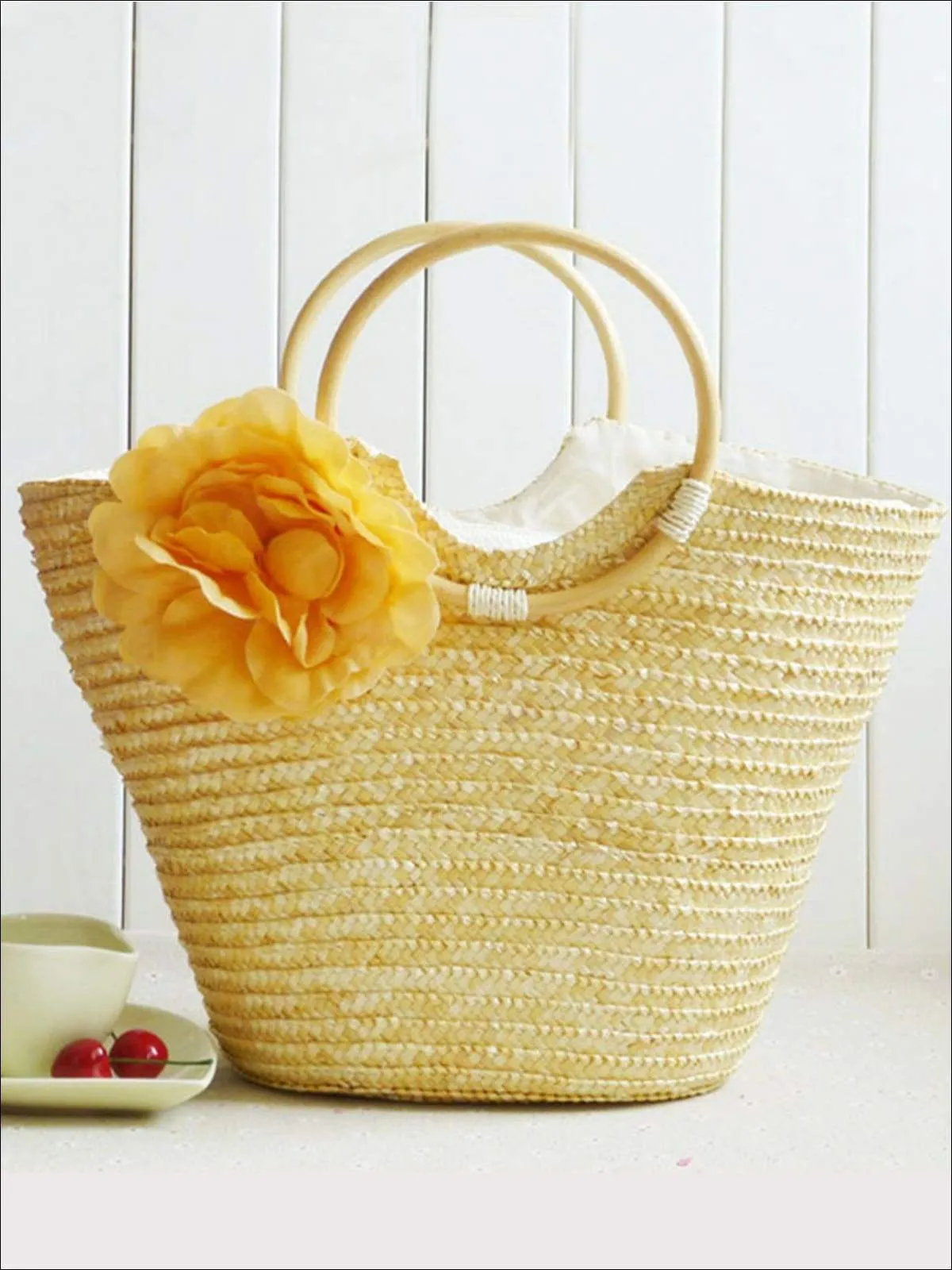 Women's Fashion Flower Embellished Bohemian Handbag